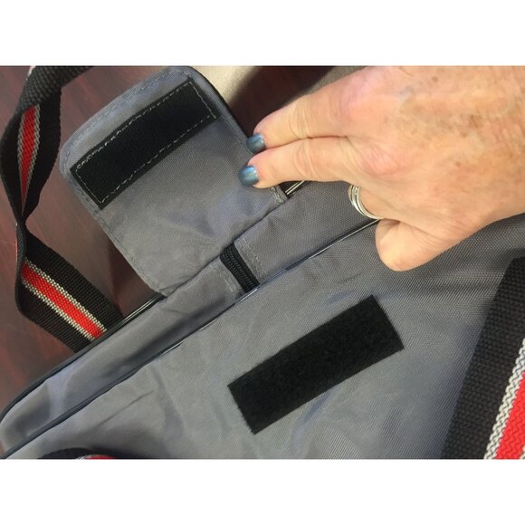 Vtg 5 Piece Nylon Luggage Set 5 Different Sizes All Lay Flat 1 Hanging Clothing - Picture 8 of 10